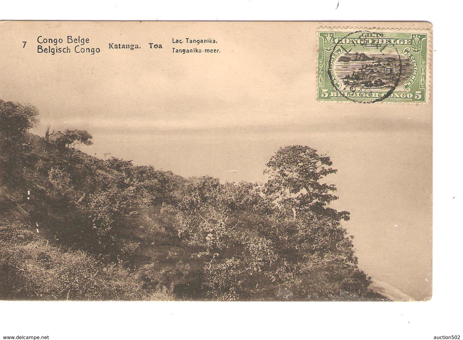 Belgisch Congo Belge Entier Vue 7 Katanga Toa CP 5c + TP Mols 5c C.Lisala 6/1/1919 Non Voyagée PR5253 - Entiers Postaux