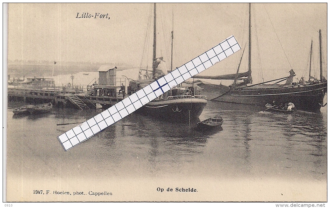 LILLO-ANTWERPEN " LILLO FORT-AANLEGPLAATS OP DE SCHELDE"HOELEN 1947 UITGIFTE 31.07.1906 TYPE3 - Antwerpen