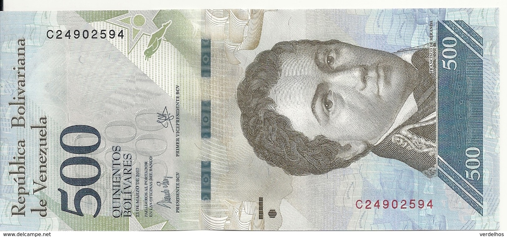 VENEZUELA 500 BOLIVARES 2017 UNC P 94 B - Venezuela