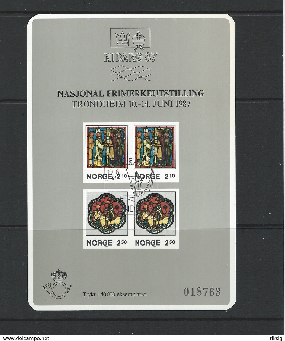 Stampexhibition Nidarø 87. Nasjonal Frimerkeutstilling Trondheim 1987.  Norway  # 07568 - Philatelic Exhibitions