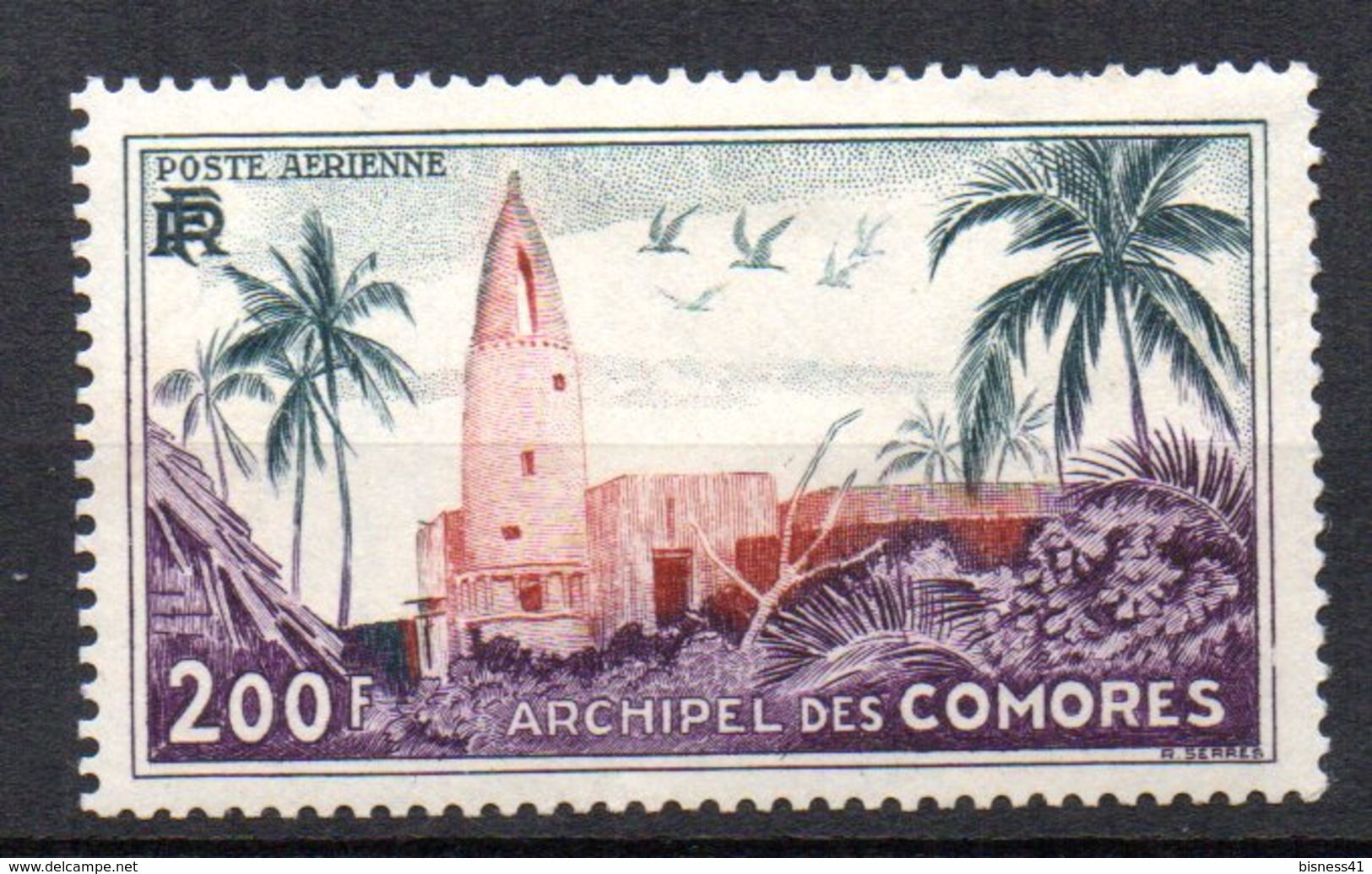 1/ Colonies Française Comores PA  N° 3 Neuf  X  MH  , Cote : 25,00 € - Poste Aérienne