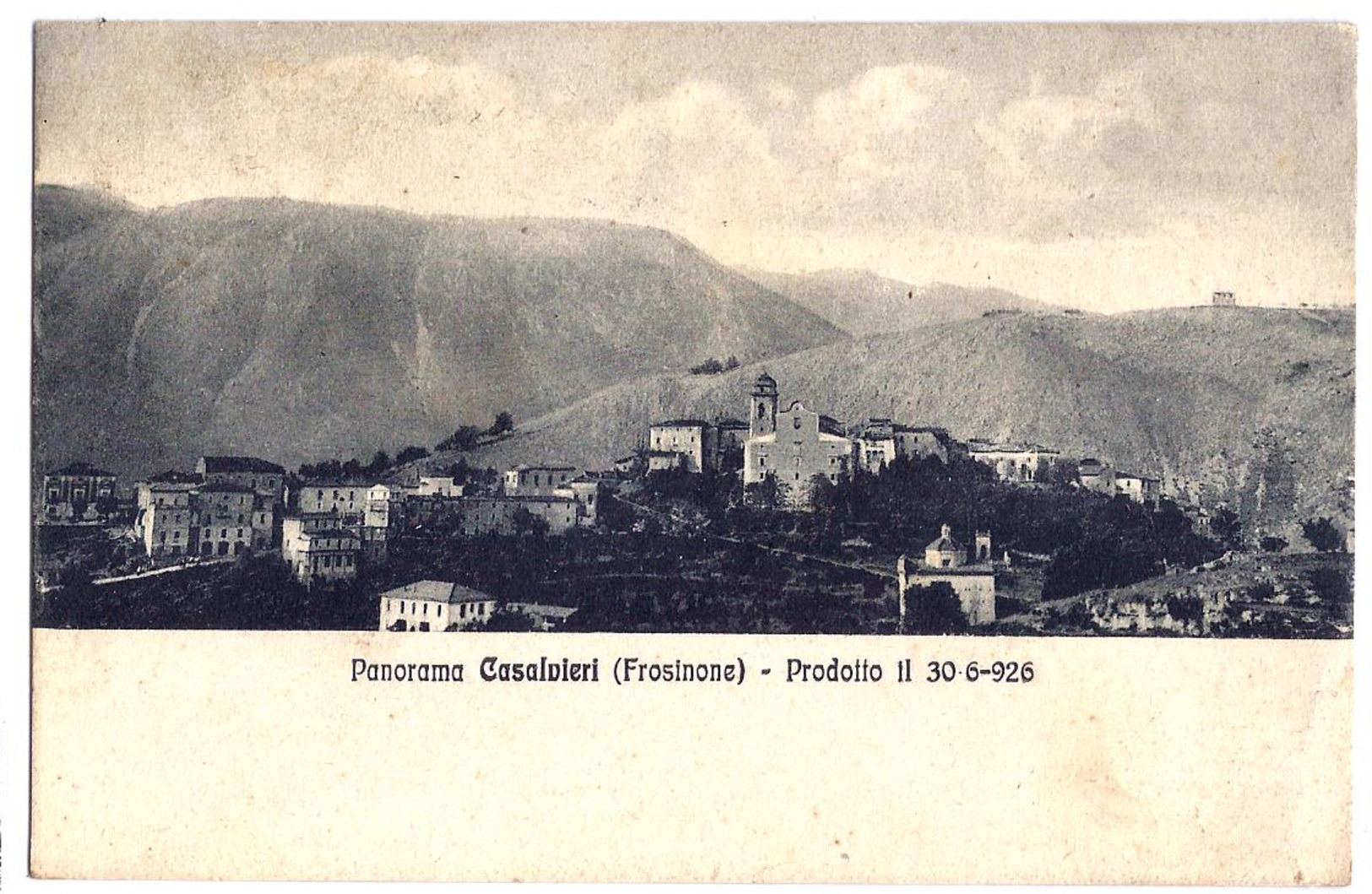 Panorama Casalvieri (Frosinone) - Prodotto Il 30-6-926. - Frosinone