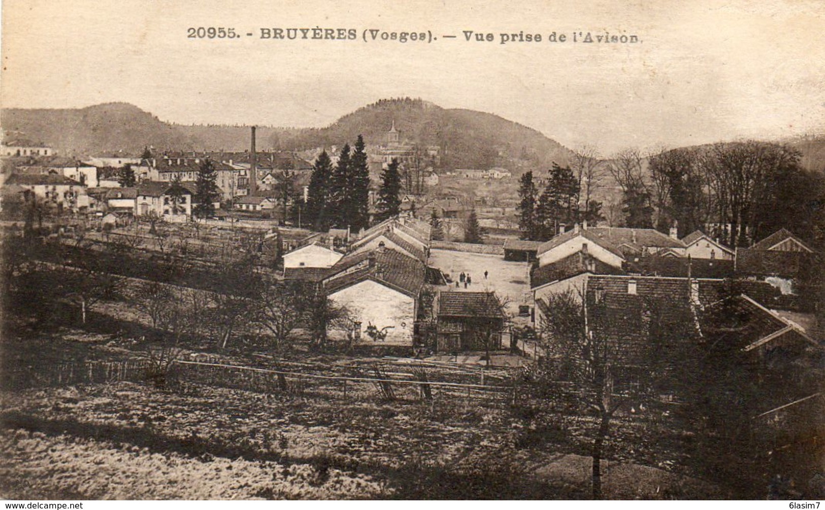 CPA - BRUYERES (88) - Aspect Du Bourg , Vue Prise De L'Avison , Dans Les Années 20 - Bruyeres