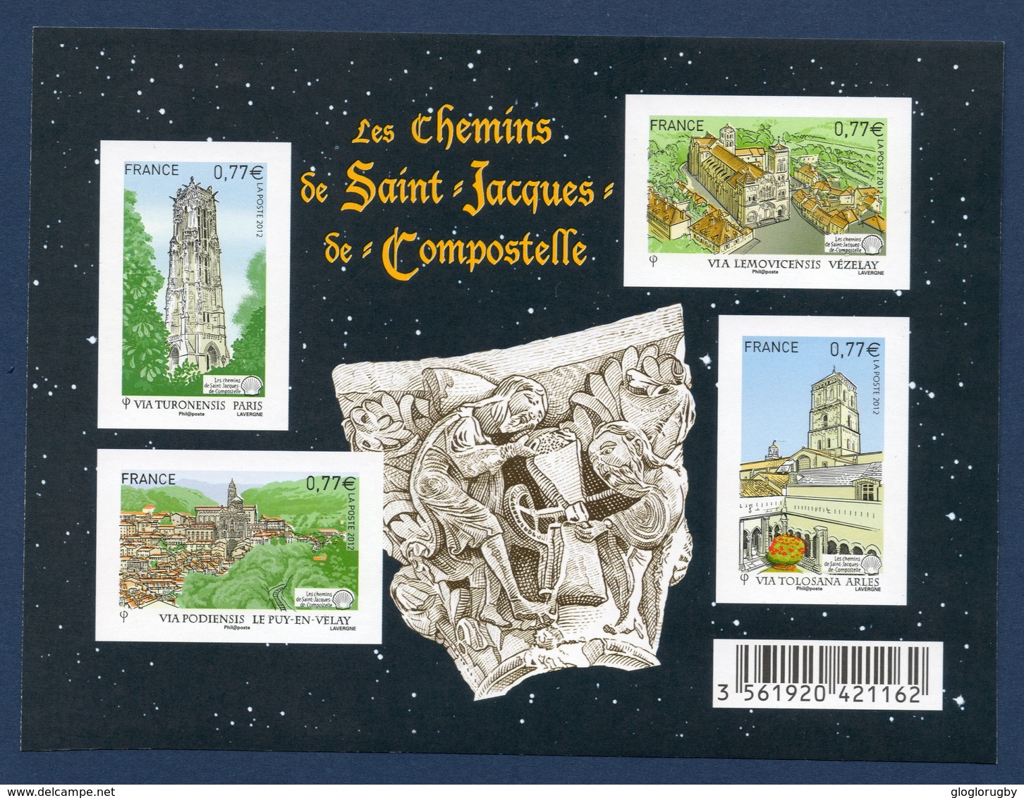 VARIETE  NON DENTELE  2012 FEUILLE 4641 NEUF ** LUXE CHEMINS DE SAINT JACQUES DE COMPOSTELLE - Nuovi