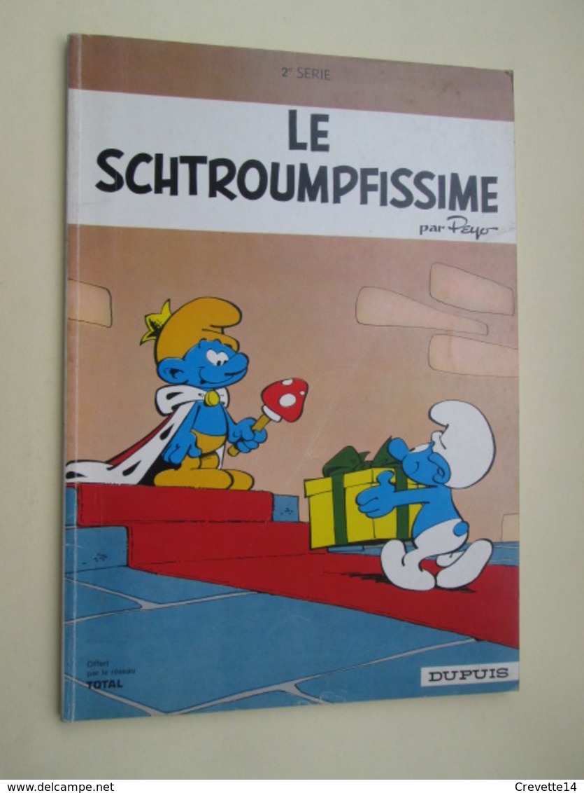 BD1/2015 ALBUM SOUPLE BROCHE DUPUIS / EDITION PUBLICITAIRE TOTAL LE SCHTROUMPFISSIME  Années 70 Très Bon état - Schtroumpfs, Les - Los Pitufos