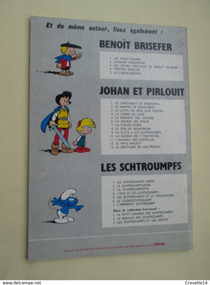 BD1/2015 ALBUM SOUPLE BROCHE DUPUIS / EDITION PUBLICITAIRE TOTAL LE SCHTROUMPFISSIME  Années 70 Très Bon état - Schtroumpfs, Les - Los Pitufos