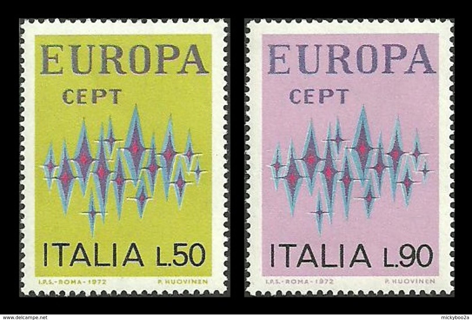 ITALY 1972 STARS COMMUNICATIONS EUROPA OMNIBUS SET MNH - 1971-80: Mint/hinged