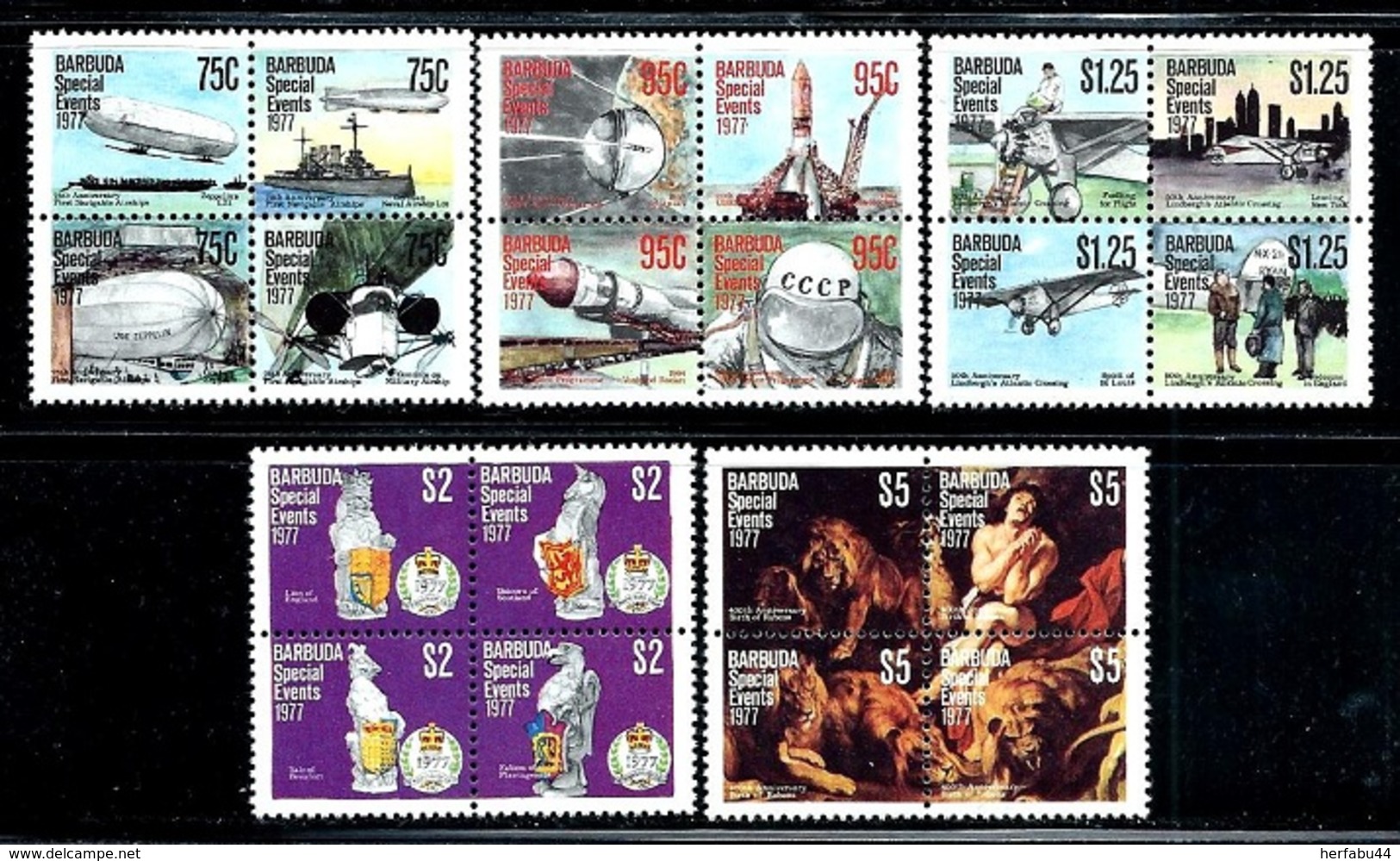 Barbuda    "Special Events"     Set    SC# 318ad-322ad    MNH - Antigua En Barbuda (1981-...)