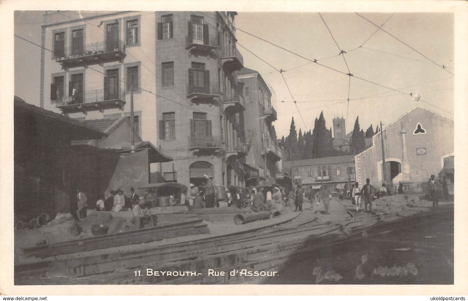 CPA -  Liban, BEIRUT / BEYROUTH, Rue D'Assour - Carte Photo. - Libano