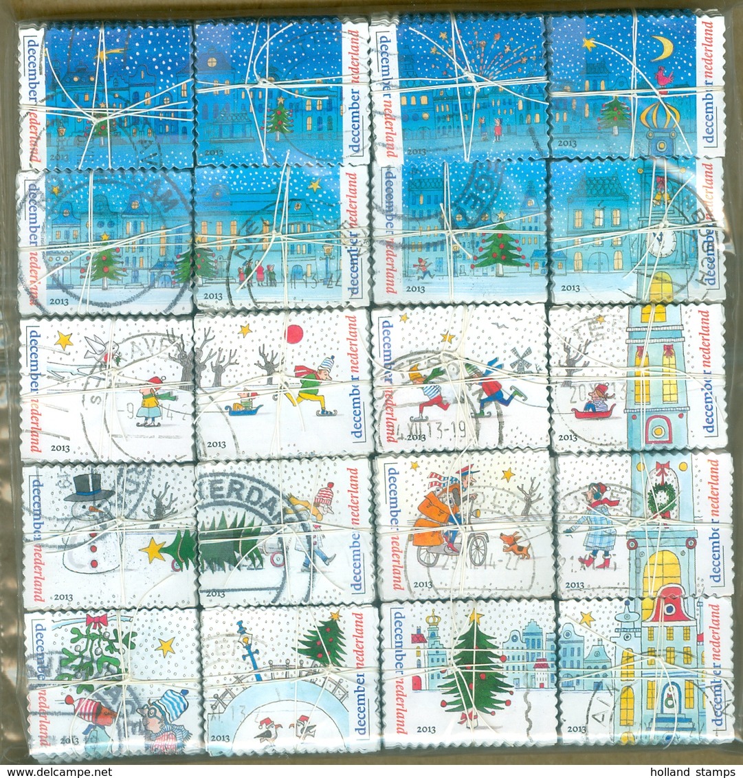 PAYS-BAS 2013 NVPH Nr 3113 - 3132 PUZZLE DE 20 NOEL EN BOTTES DE 100 SÉRIES * 2.000 TEMBRES  CHRISTMAS WEIHNACHTEN SERIE - Gebraucht