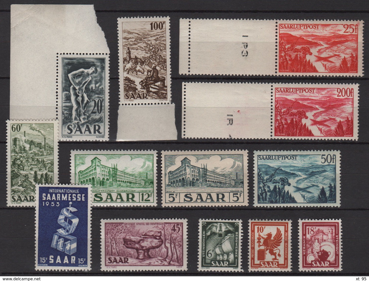 Sarre - Lot De 13 Timbres - Neufs Sans Charniere - Cote + 131€ - Neufs