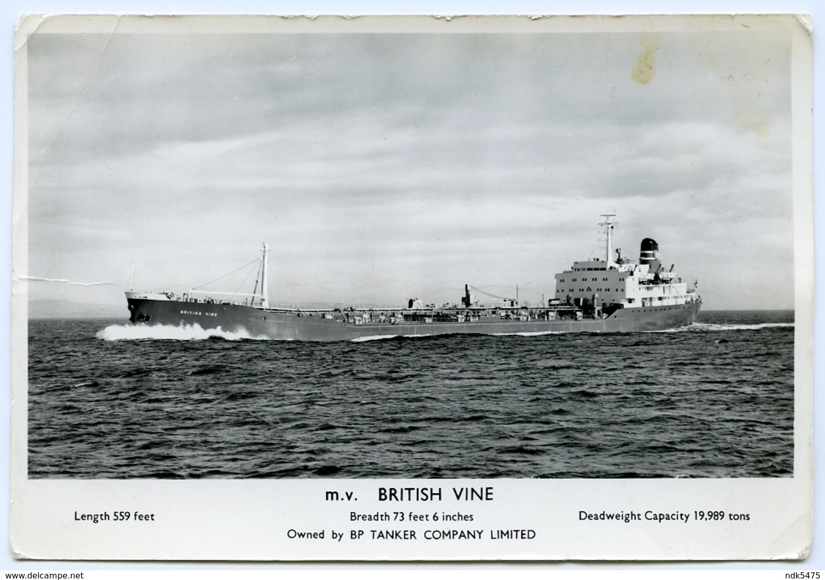 BP TANKER : M.V. BRITISH VINE - Cargos