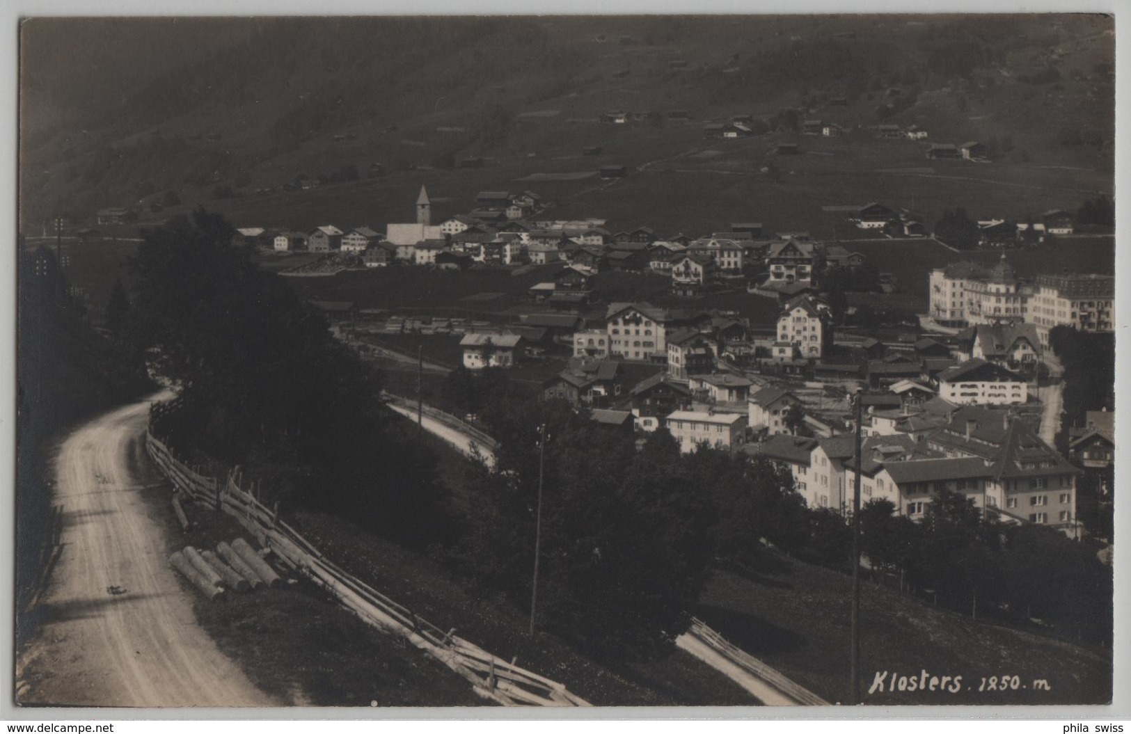 Klosters - Generalansicht, Strasse Nach Davos - Photo: A. Büchi - Other & Unclassified