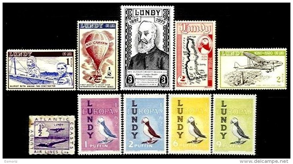 GREAT BRITAIN, Lundy, */** MLH/MNH, F/VF - Local Issues