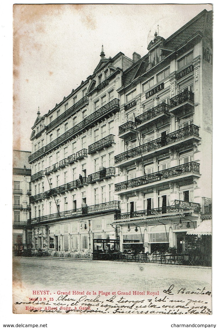 HEYST - Grand Hôtel De La Plage Et Grand Hôtel Royal - 1903 - Edit.A. Sugg Série 3/15 - 2 Scans - Heist