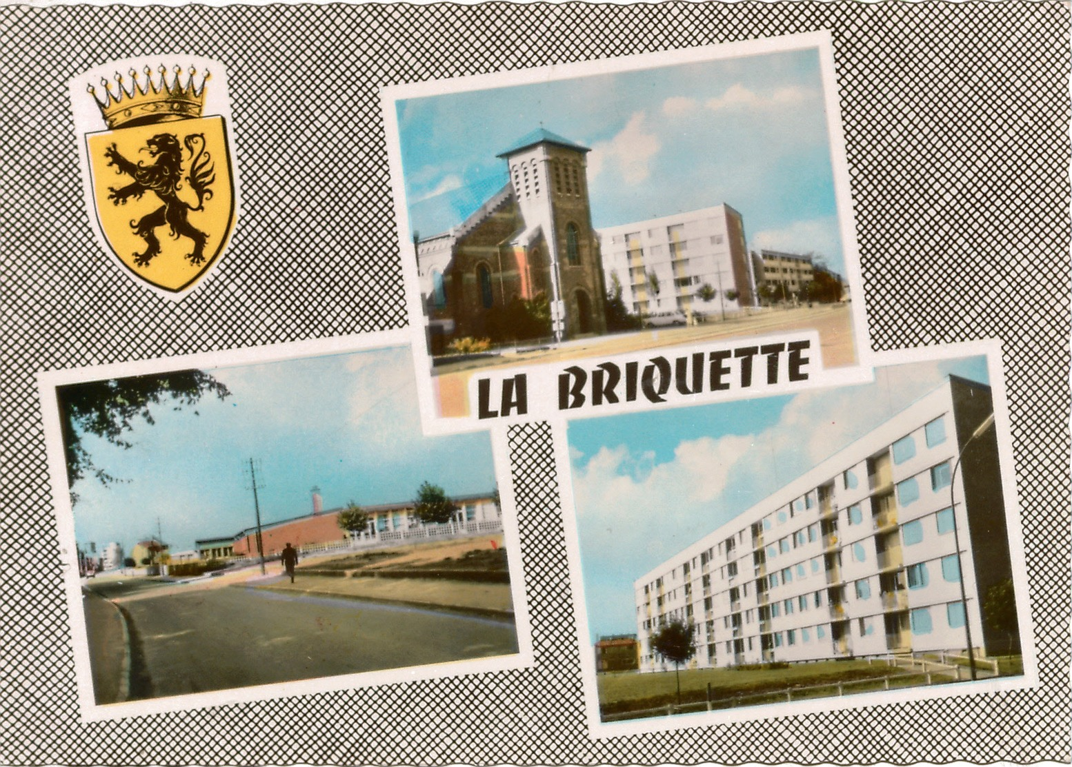 Cpsm 59 LA BRIQUETTE (lieu-dit) VALENCIENNES / MARLY-lez-VALENCIENNES  Multivues Et Blason Du Hainaut , Peu Courante - Sonstige & Ohne Zuordnung