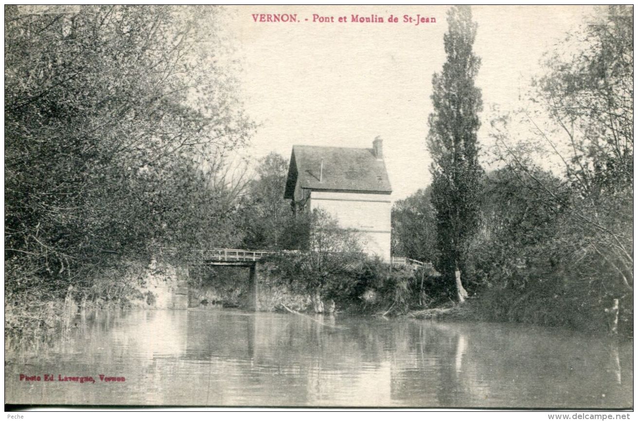 N°62364 -cpa Vernon -pont Et Moulin De St Jean - - Molinos De Agua