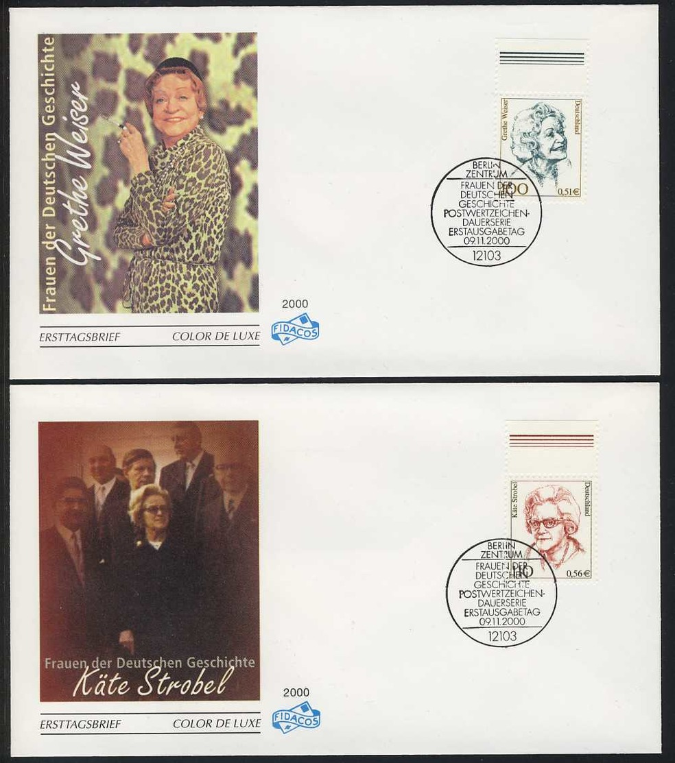 2149-2150 Frauen Weiser + Strobel 2000 FDC Berlin - Altri & Non Classificati