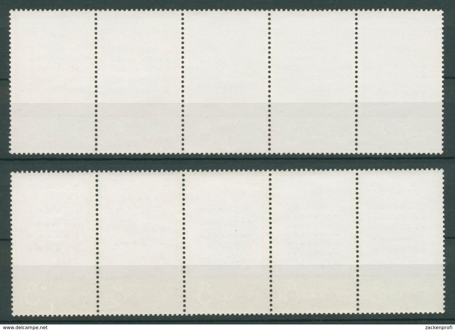 China 1967 W1 Maos Thesen 2 Fünferstreifen 967/76 ZD Postfrisch Gefaltet Folded - Neufs