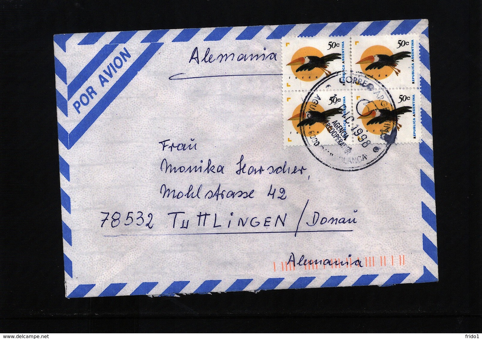 Argentina 1998 Interesting Airmail Letter - Brieven En Documenten