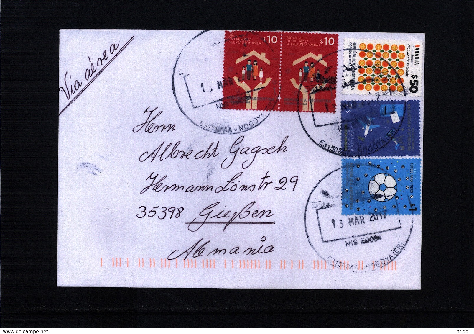 Argentina 2017  Interesting Airmail   Letter - Covers & Documents