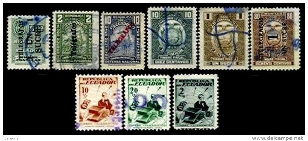 ECUADOR, Telegraphs, */o M/U, F/VF - Equateur