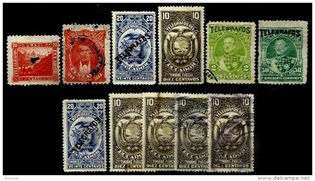 ECUADOR, Telegraphs, */o M/U, F/VF - Ecuador