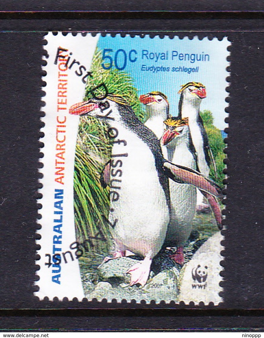 Australian Antarctic Territory ASC 170 2007 Royal Penguins,50c Eudiptes Schlegell,marching To The Nest Site,used, - Used Stamps