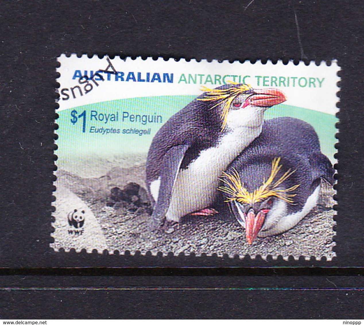 Australian Antarctic Territory S 171 2007 Royal Penguins,$ 1.00 Eudiptes Schlegell,male And Female,used, - Used Stamps