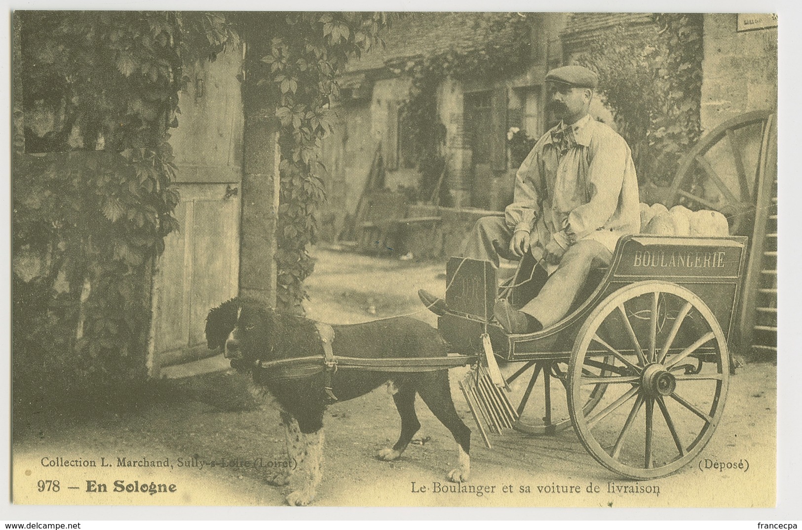 797 - REPRODUCTION -  EN SOLOGNE - Le Boulanger Et Sa Voiture De Livraison - Sully Sur Loire