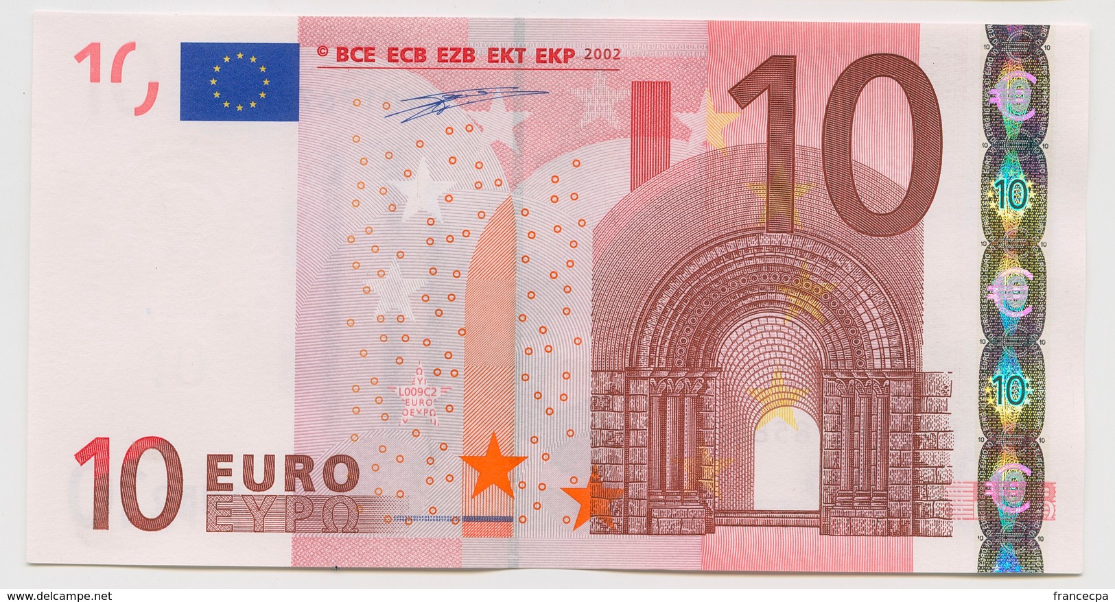 36 - BILLET 10 EURO 2002 NEUF Signature Wim Duisenberg N° U10176785888 Imp L009C2 - 10 Euro