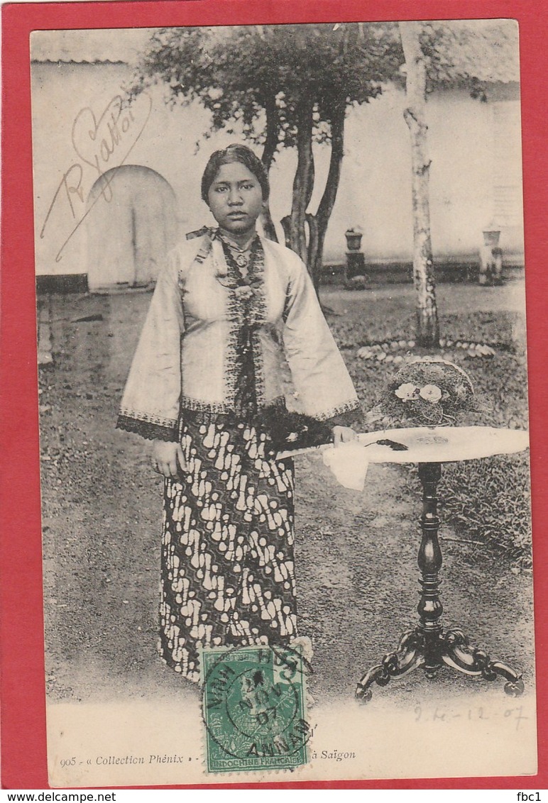 Indochine - CaD Ninh Hoa Annam 1907 - Lot De Deux Cartes Postales Vers Mérignac - Briefe U. Dokumente