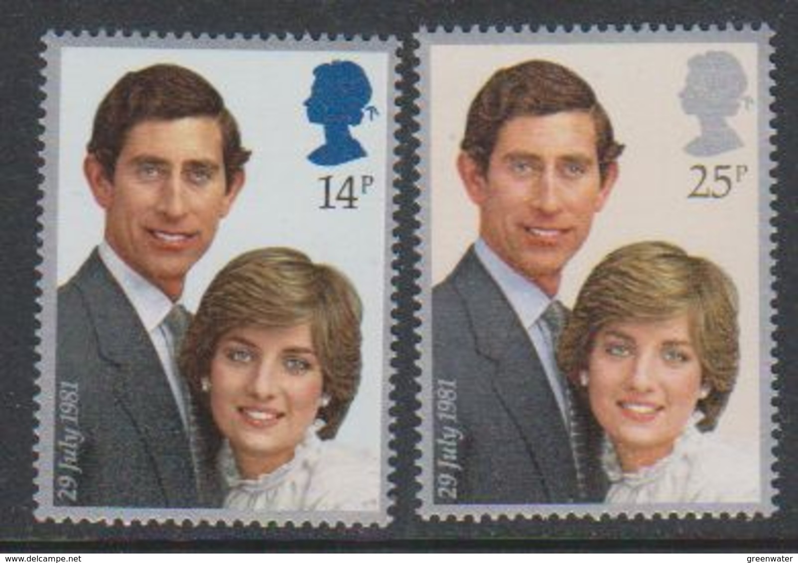 Great Britain 1981 Royal Wedding 2v ** Mnh (38900G) - Ongebruikt