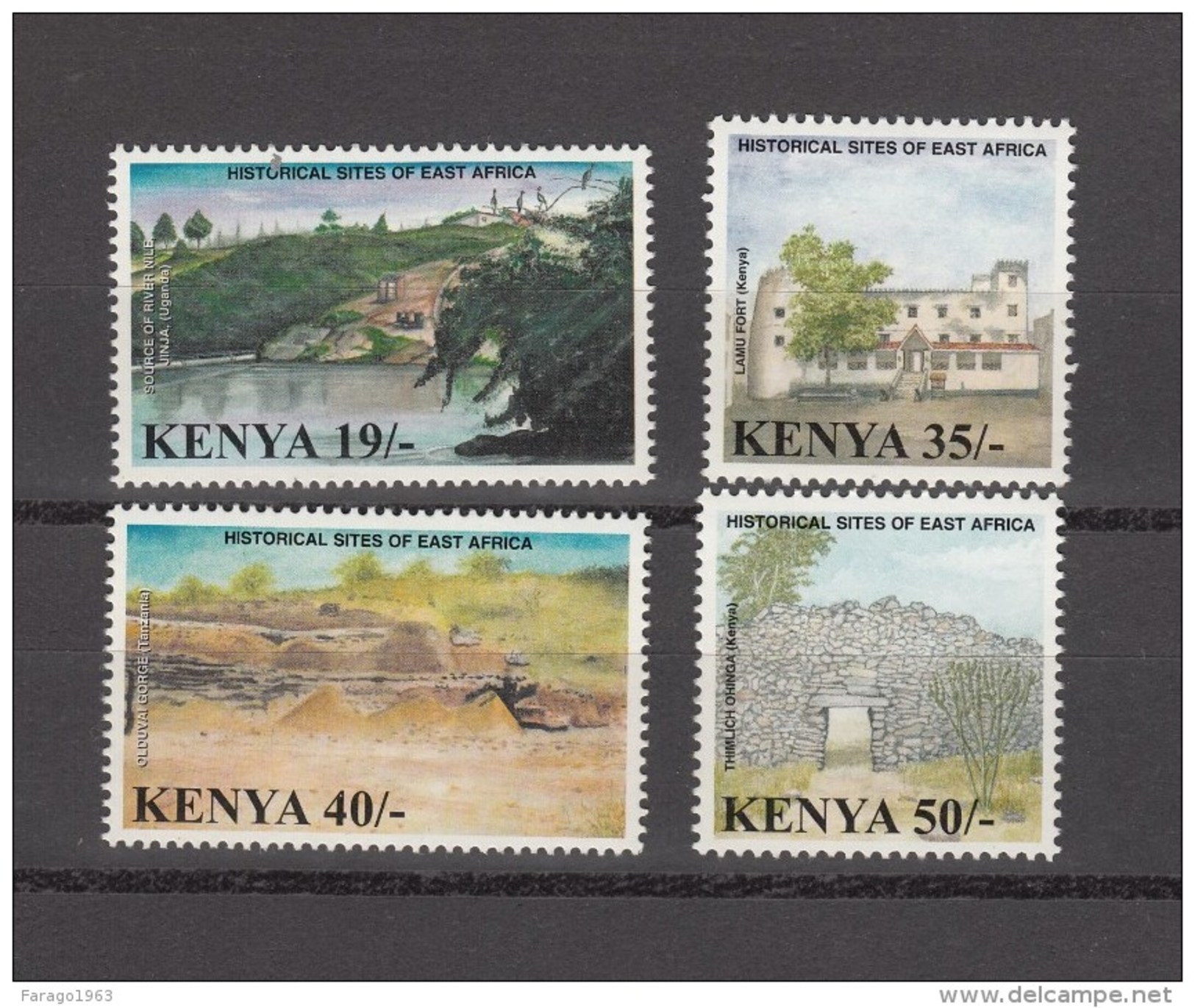 2002 Kenya Historical Sites Of East Africa Complete Set Of 4 MNH - Kenya (1963-...)