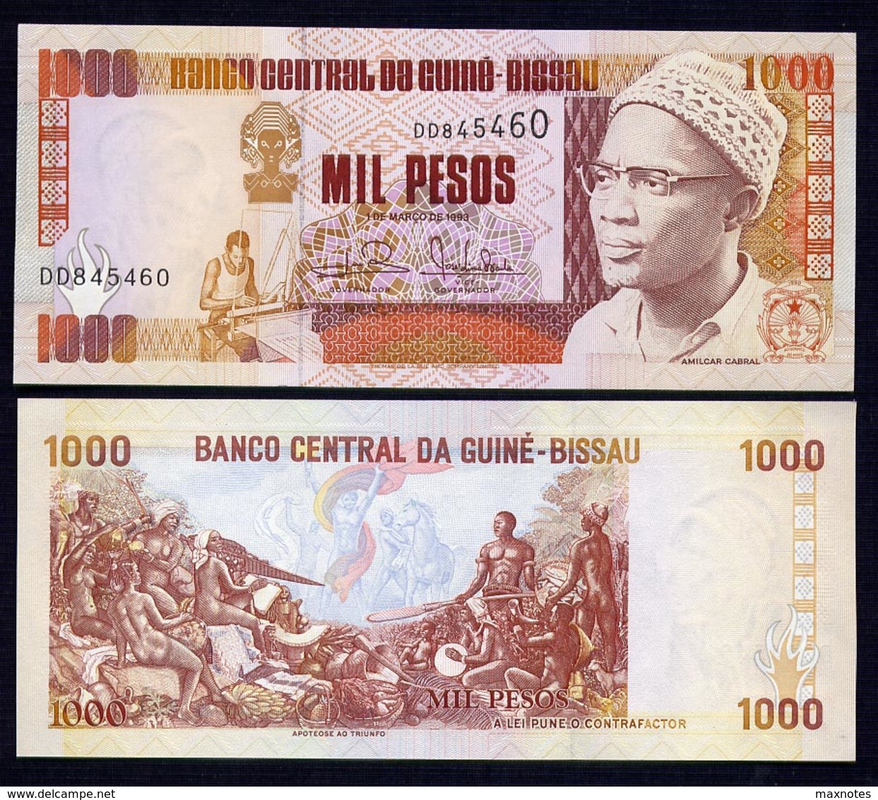 GUINEA BISSAU  1000 Pesos - 1993 - UNC - Guinea–Bissau