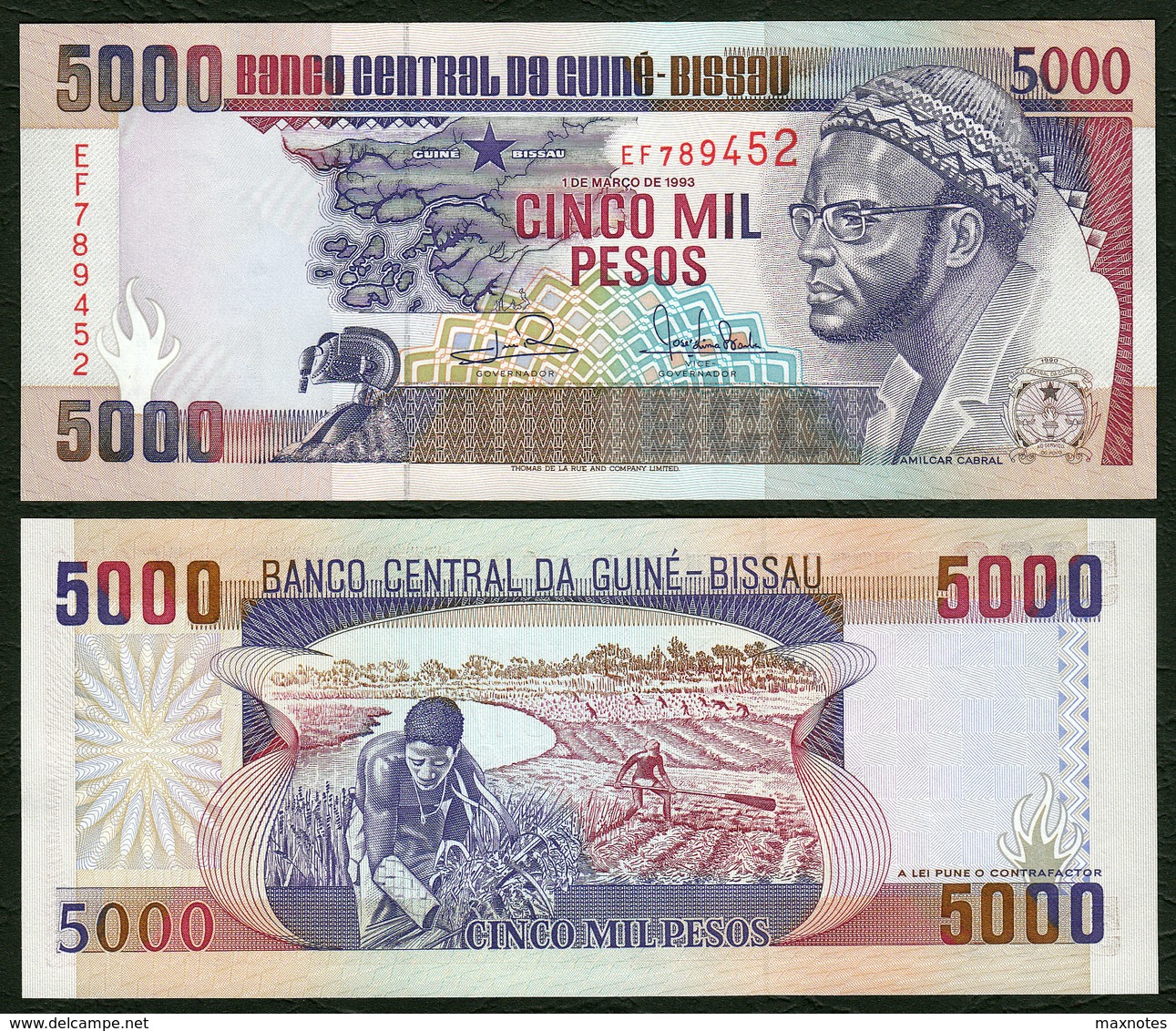 GUINEA BISSAU  5000 Pesos - 1993 - UNC - Guinea-Bissau