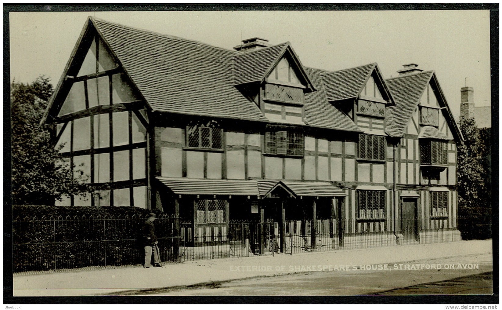 RB 1203 -  Early Real Photo Postcard - Exterior Of Shakespeare's House - Stratford-on-Avon Warwickshire - Stratford Upon Avon