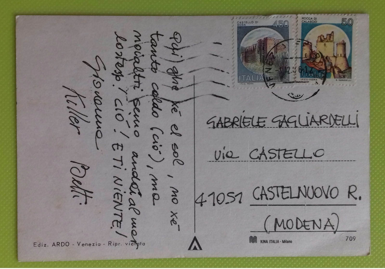 Cartolina VENEZIA - VE - Viaggiata - Postcard - Saluti Dal Lido Di Venezia - Venezia (Venedig)