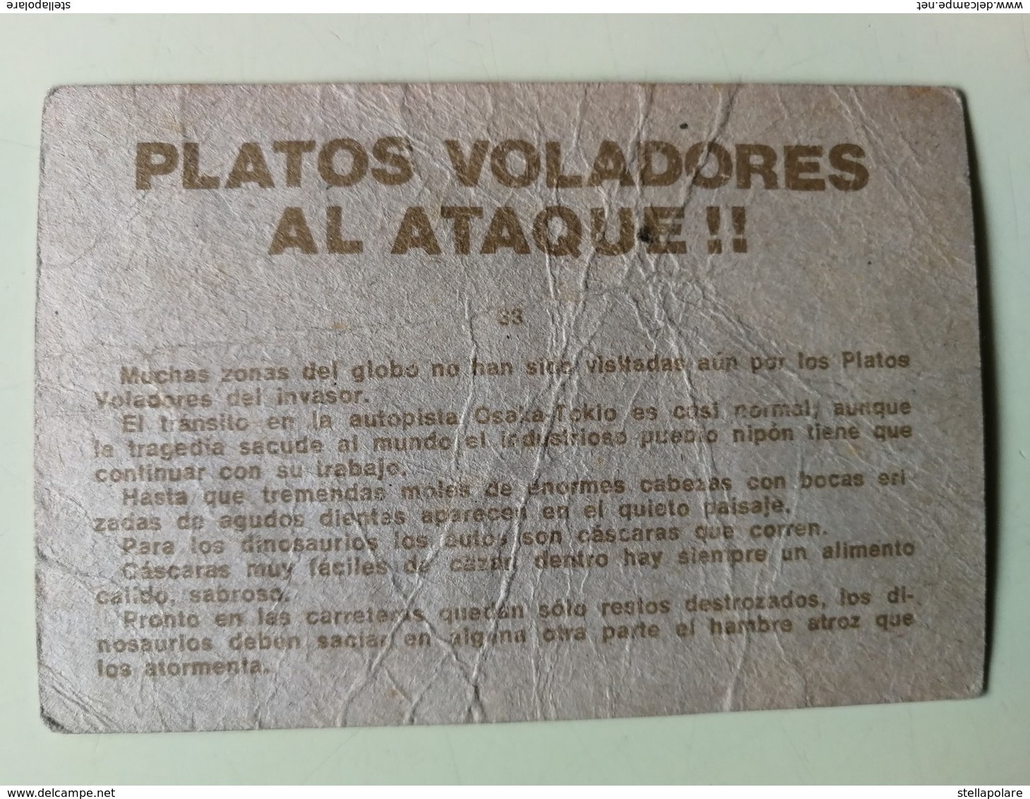 PLATOS VOLADORES AL ATAQUE # 33 ORIGINAL CARD Oesterheld Y Alberto Breccia - SPACE SCI -FI UFO OVNI SOUCOUPE - Altri & Non Classificati