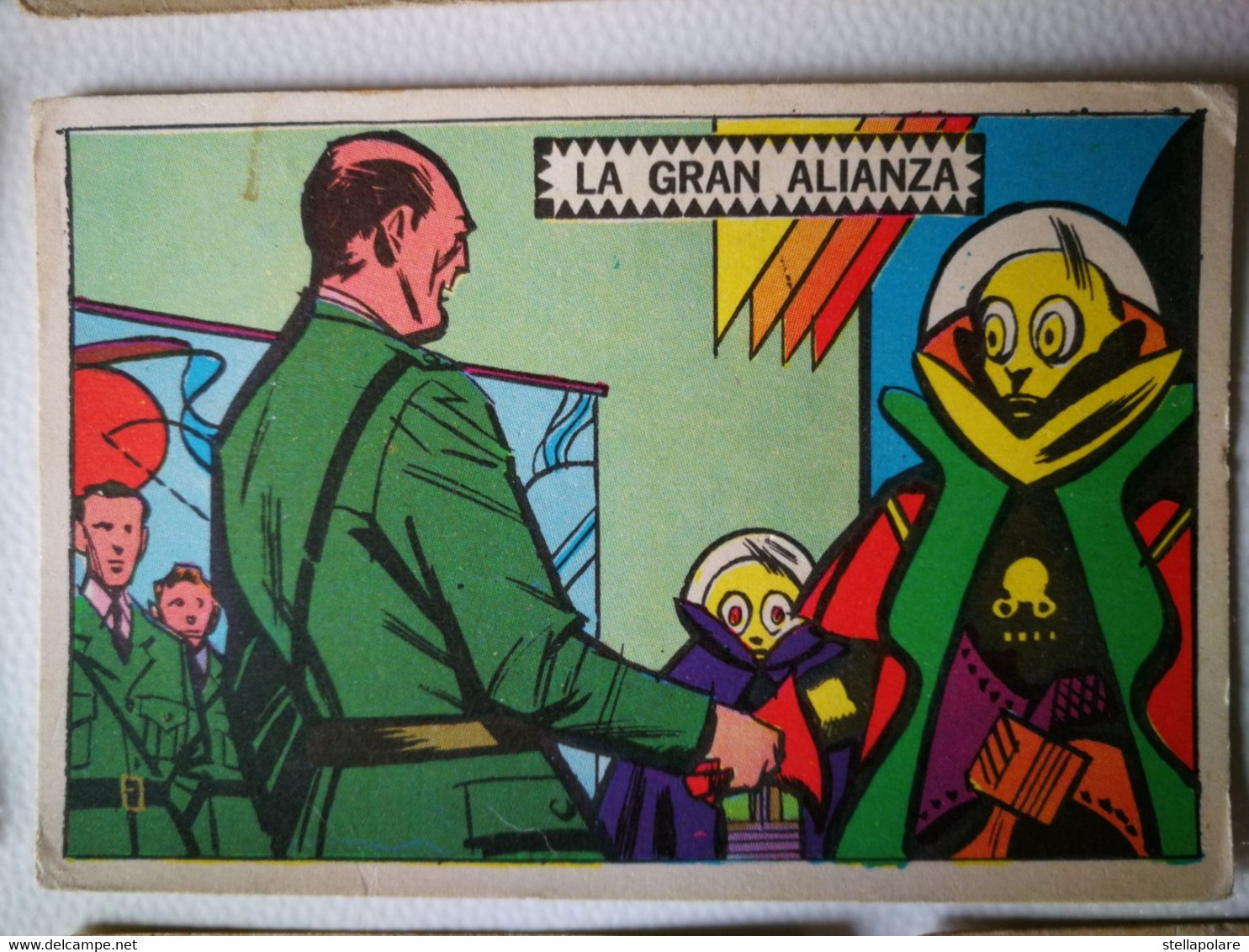 PLATOS VOLADORES AL ATAQUE ORIGINAL SPACE CARDS 21/100 Oesterheld y Alberto Breccia - ARGENTINA 1971 MARS ATTACKS STYLE