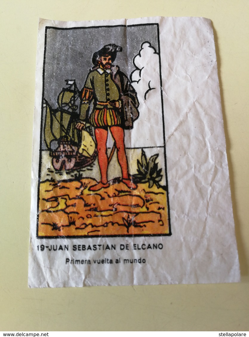 VINTAGE SPANISH BUBBLE GUM WAX WRAPPER # 19 - FAMOUS SAILORS - Other & Unclassified