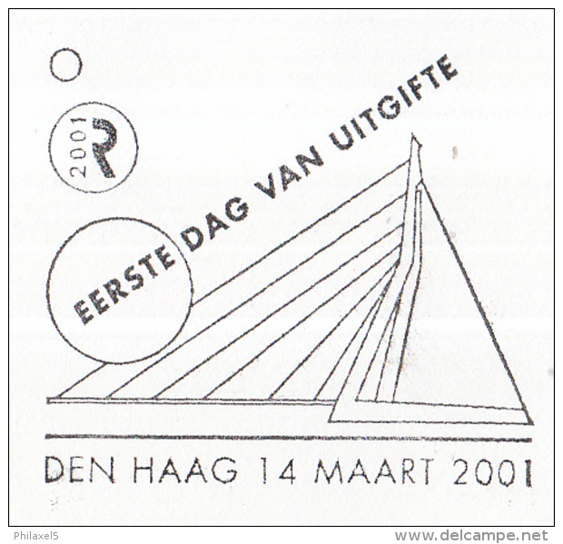 Nederland - FDC E432 - Rotterdam 2001, Culturele Hoofdstad Van Europa  - Brug/bridge/pont/Brücke - NVPH 1967 - Bruggen