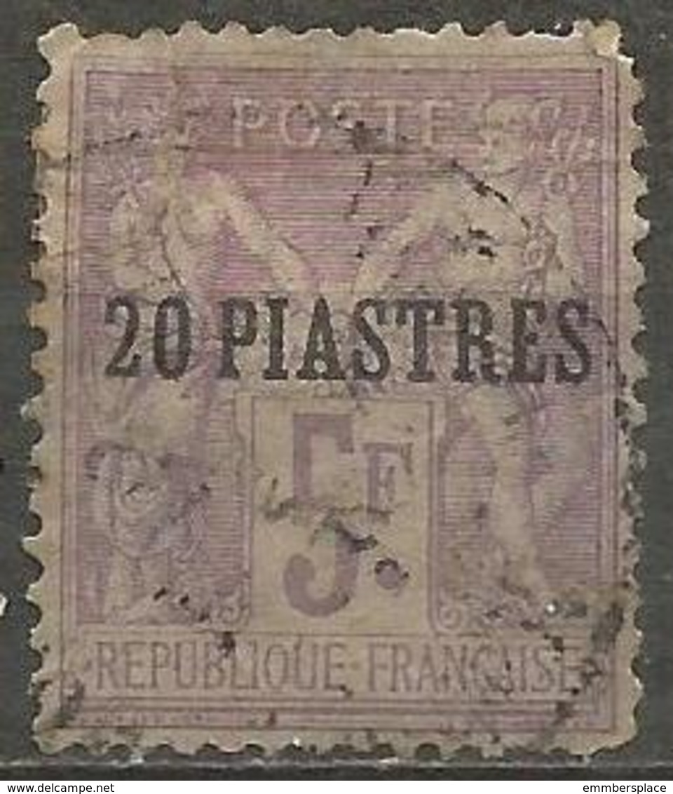 Levant - 1886 Sage 20pi/5fr Used   Mi 6  Sc 7 - Used Stamps