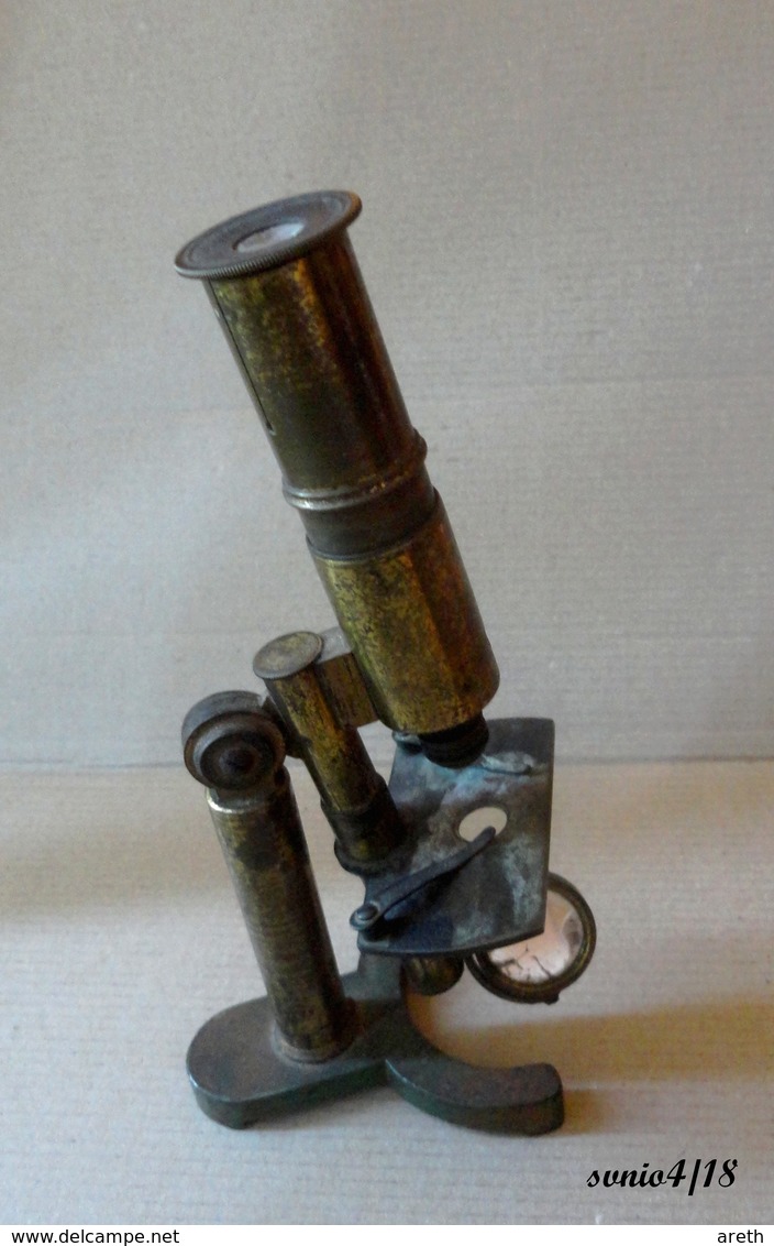 Ancien Microscope Metal - Other & Unclassified