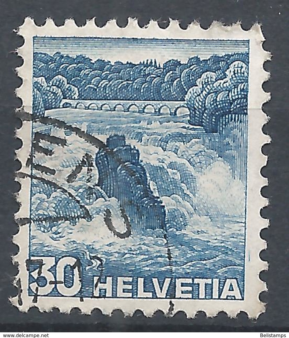 Switzerland 1936. Scott #234 (U) Rhine Falls - Gebraucht