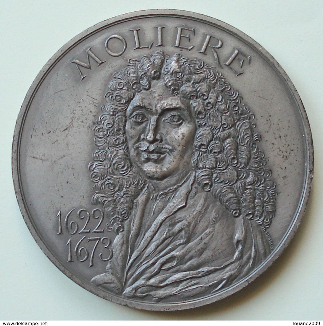 Médaille - Molière 1622 - 1673 Le Malade Imaginaire Poinçon Monnaie De Paris Et 1973 Argent 1 1973 Gravé Sur La Tranche - Royal / Of Nobility