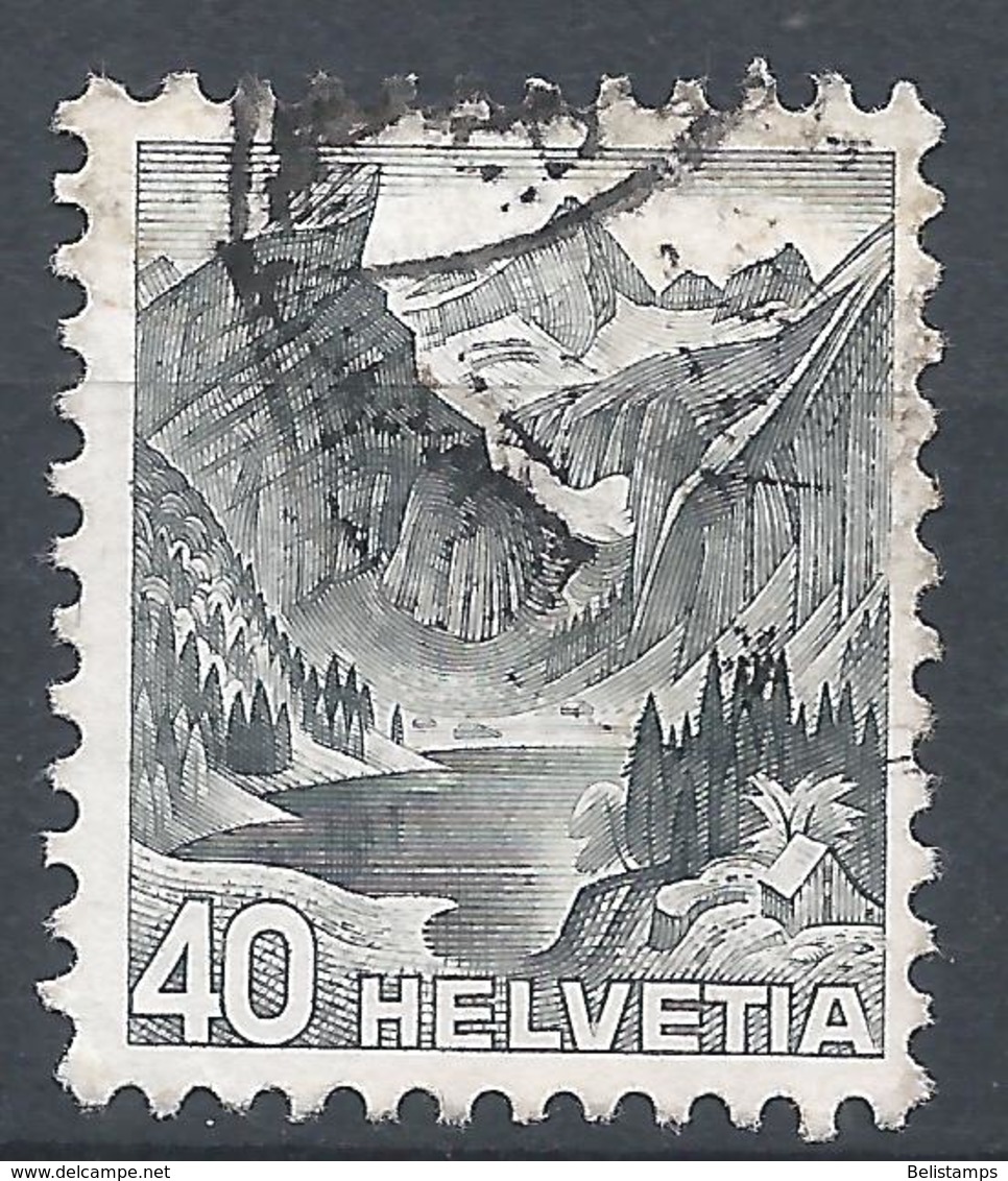 Switzerland 1936. Scott #236 (U) Alpine Lake Of Santis - Oblitérés