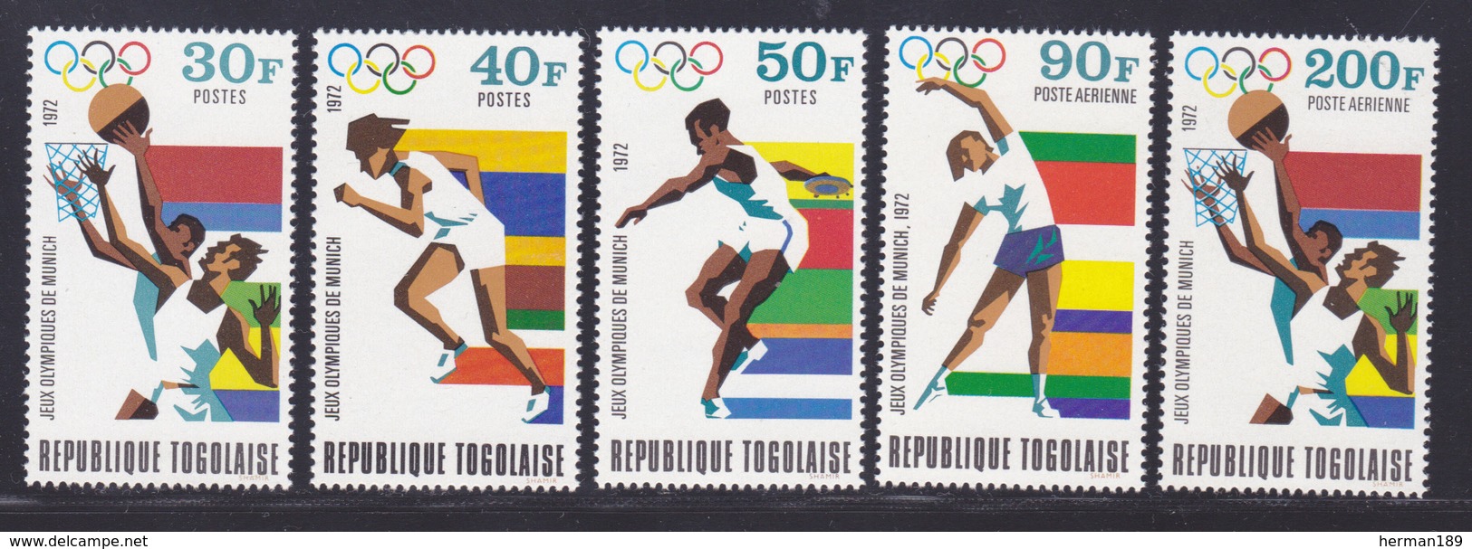 TOGO N°  747 à 749, AERIENS N° 182 & 183 ** MNH Neufs Sans Charnière, TB (D7328) Sports, Jeux Olympiques De Munich - Togo (1960-...)