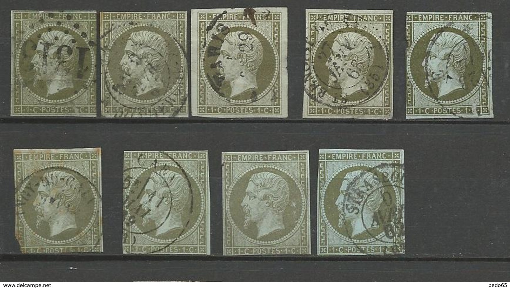 LOT DE NAPOLEON N° 11 OBL / 2ème CHOIX - 1853-1860 Napoléon III.