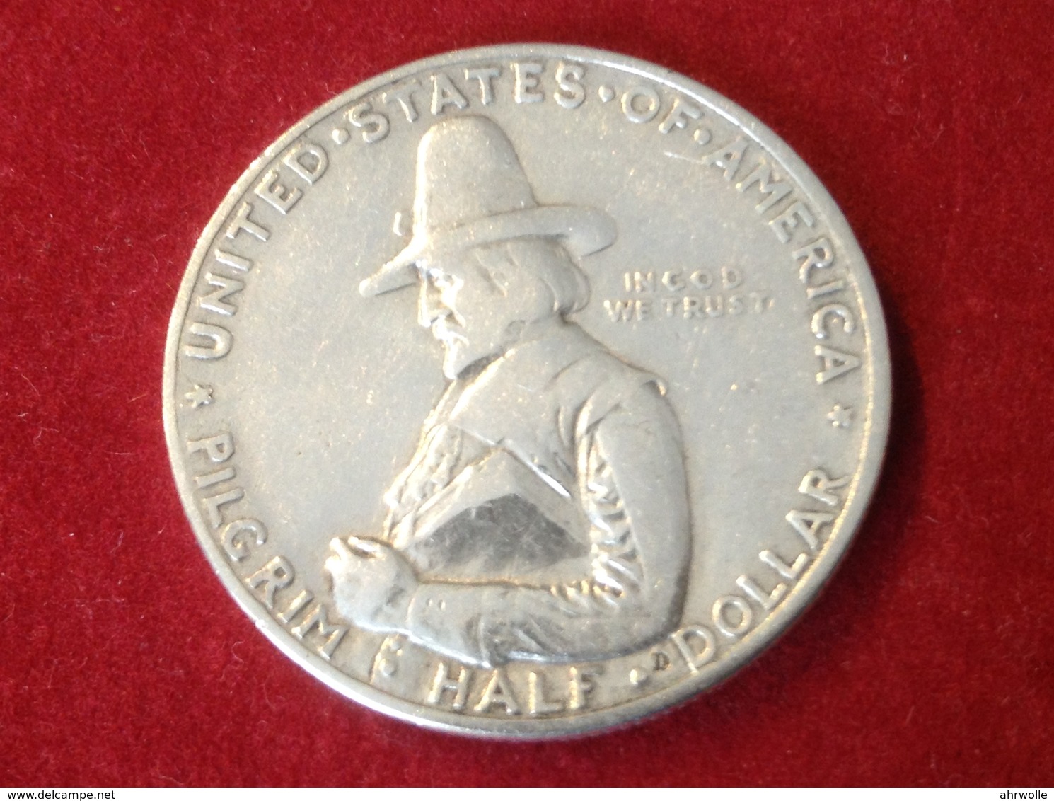 Münze Half Dollar USA Silber 1920 William Bradford Auswanderschiff Mayflower - Commemoratifs